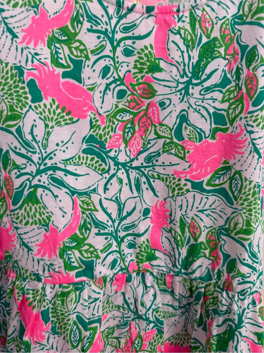 NWT LILLY PULITZER MINI GEANNA SHORT SLEEVE DRESS BOTANICAL GREEN JUST WING IT